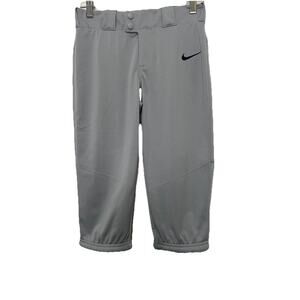 Nike Youth Girls Baseball Team Gray Softball Pants Size M Swoosh Athletic NWT